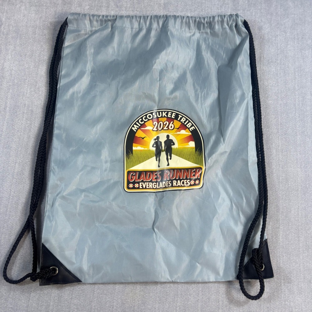 Unbranded Drawstring Bag Unisex OS Blue Miccosukee Tribe Glades Runner 2026 Sack